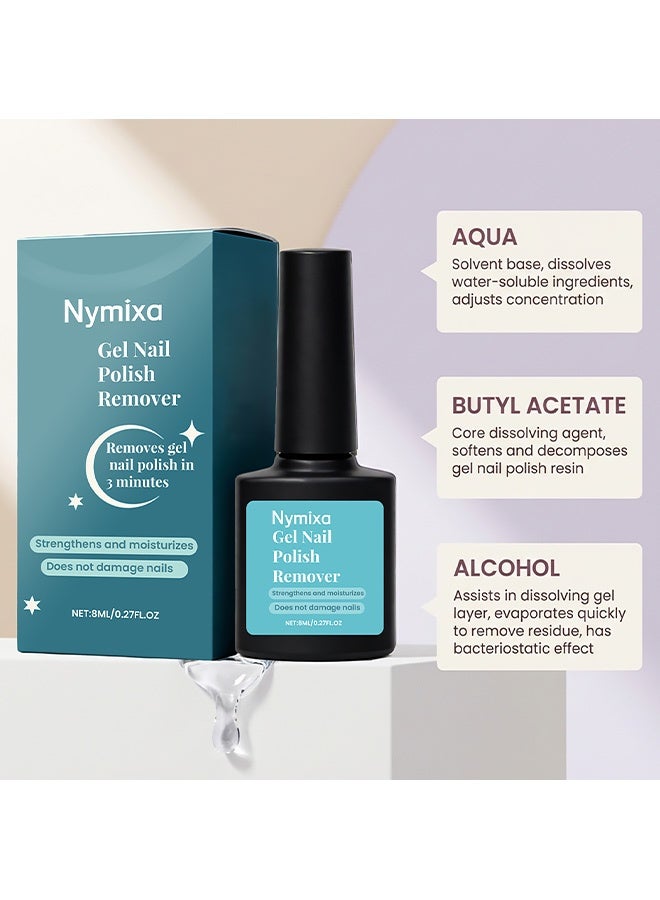 Nymixa Gel nail polish remover. Gentle in removing nail polish glue without the need for additional tools. Easy to use 8ml - Image 5